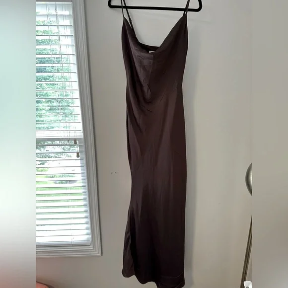 brown dress showpo Ivonne Maxi Dress in Rust- Girls (4) Rust / Girl 4